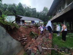 Akibat Diguyur Hujan Lebat, Dua Desa di Kecamatan Langkaplancar Kabupaten Pangandaran Terdampak Longsor dan Banjir