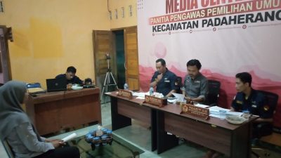 Panwaslu Kecamatan Padaherang, Kabupaten Pangandaran Seleksi Calon PKD, 60 Peserta dari 14 Desa Diwawancara