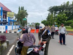 Serentak, Polres Pangandaran Operasi Keselamatan Lodaya 2023 Di Tiga Lokasi, Pengendara Wajib Pakai Helm