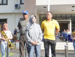 Olahraga Bersama, Jalin Sinergitas TNI, Polri, dan Pemkot Banjar di Mapolres Banjar