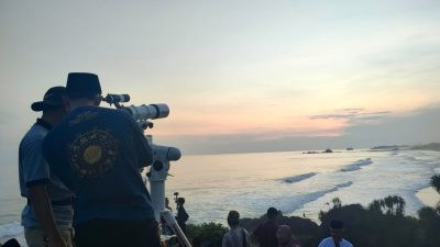 Pengamatan Rukhiyat Hilal di Pangandaran, Hilal Tertutup Awan Tebal
