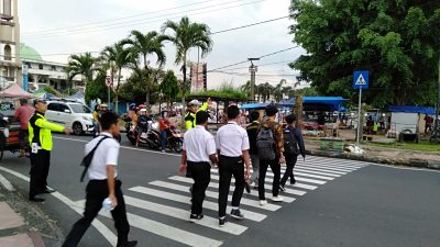 Ciptakan Sikap dan Perbuatan Humanis, Satlantas Polres Banjar Atur Lalulintas Dibeberapa Lokasi