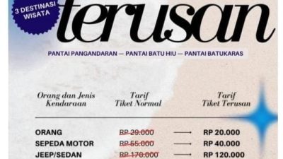 Bupati Pangandaran Tetapkan Tarif Tiket Terusan ke Tiga Objek Wisata, Lebih Murah