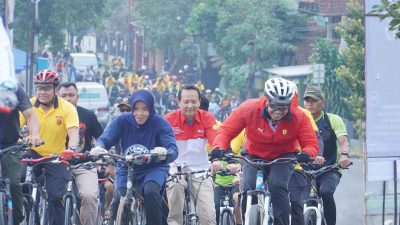 Hari Bhayangkara Ke-77, Wali Kota; Luar Biasa Polres Banjar, Baksos Sambil Gowes