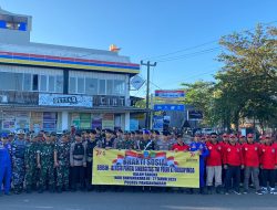Sambut HUT Bhayangkara ke-77, Polres Pangandaran Gelar Aksi Bersih-bersih di Pantai