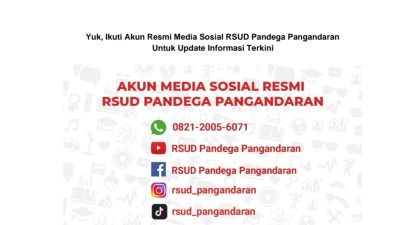 Informasi Pelayanan di RSUD Pandega Pangandaran, Bisa Diakses di Akun Medsos