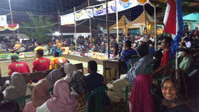 Meriahnya Turnamen Bola Voli Digelar Karangtaruna Desa di Pangandaran