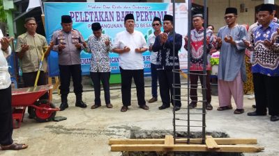 Peletakan Batu Pertama di Mesjid Baitussalam di Kalipucang Pangandaran
