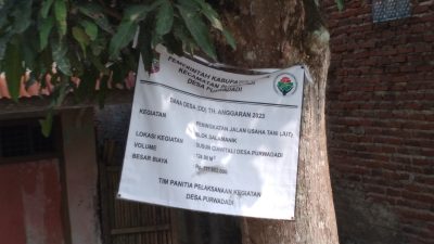 Kualitas Material buruk, JUT di Dusun Ciawitali Purwadadi Telan Ratusan Juta Sudah Rusak