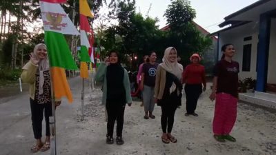 Semangat Sambut HUT RI ke 78, Emak-emak di Pangandaran Kompak Latihan Jalan Santai