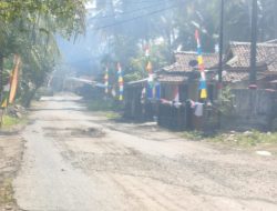 Akses Jalan Wisata Pantai Batu Hiu Pangandaran Rusak
