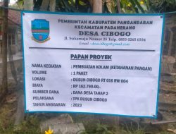 Ketahanan Pangan, Desa Cibogo Pangandaran Salah Pasangkan Papan Informasi