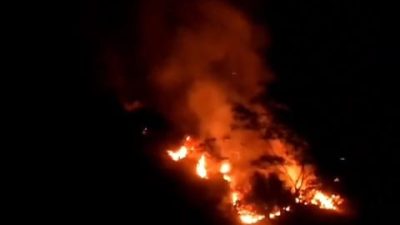 Lahan Perkebunan Warga di Cimerak Pangandaran Kebakaran