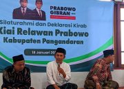 MANTAP! Kiyai, Ajengan di Pangandaran Deklarasikan Dukung Prabowo-Gibran