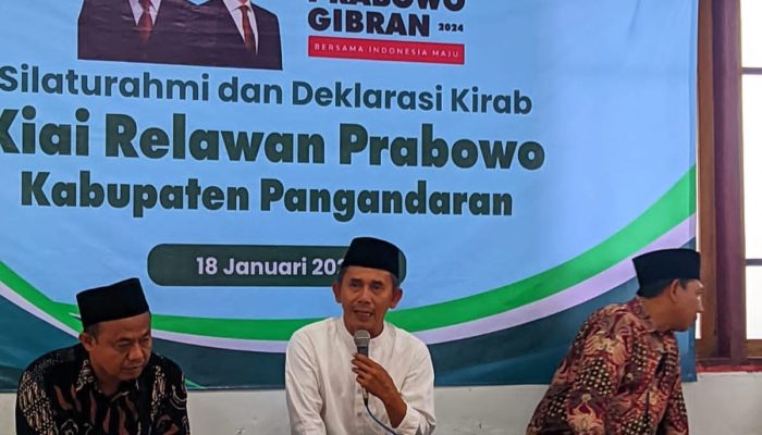 MANTAP! Kiyai, Ajengan di Pangandaran Deklarasikan Dukung Prabowo-Gibran