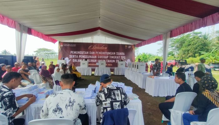 Begini Simulasi Pemungutan Perhitungan Suara di Pangandaran