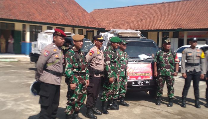 Pendistribusian Kotak Suara di Mangunjaya Pangandaran Dikawal Ketat 