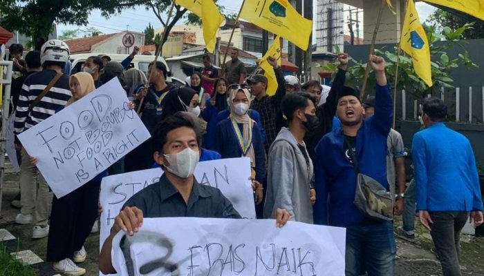 PMII Demo Tuntut Kebutuhan Pangan Terjangkau, Pemda Ciamis Abai