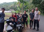 Bhabinkamtibmas Jajawar Polsek Banjar Sampaikan Imbauan Bahaya Perang Sarung