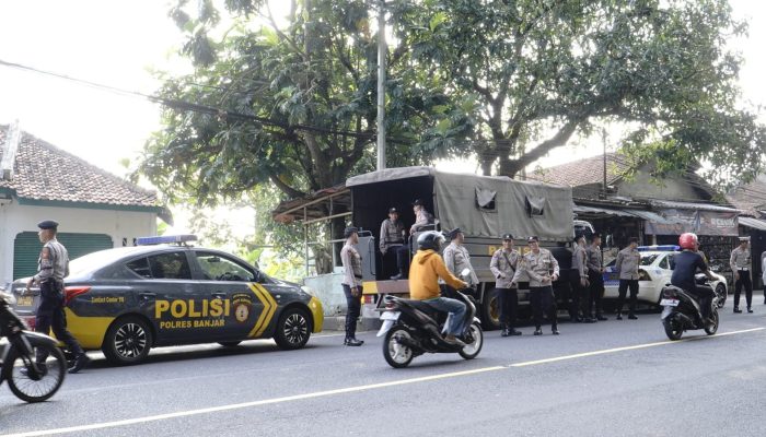 Pastikan Kondusifitas Pasca Pemilu, Polres Banjar Gelar Patroli Gabungan