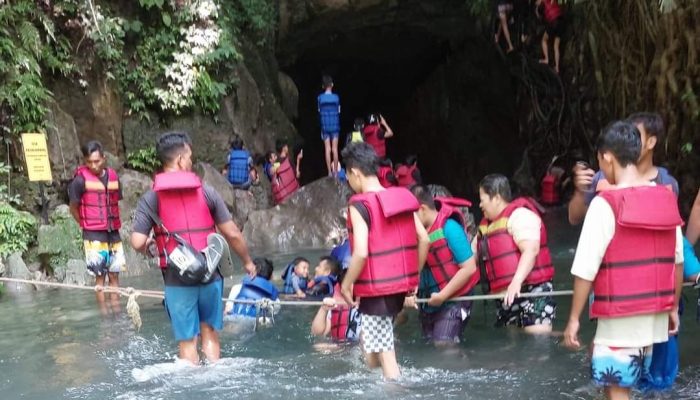 Libur Lebaran, Wisata Citumang Pangandaran Diserbu Ribuan Wisatawan