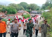 Tingkatkan Semangat Kebangsaan, Kodim 0625 Pangandaran Kirab Kain Merah Putih