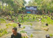 HUDANG! Ribuan Warga di Ciganjeng Pangandaran Ramai Ngobeng Balong