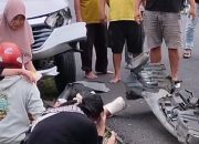 Dua Mobil di Pangandaran Mengalami Kecelakaan