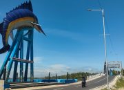 Spot Baru di Patung Marlin di Jembatan Wiradinata Ranggajipang Pangandaran