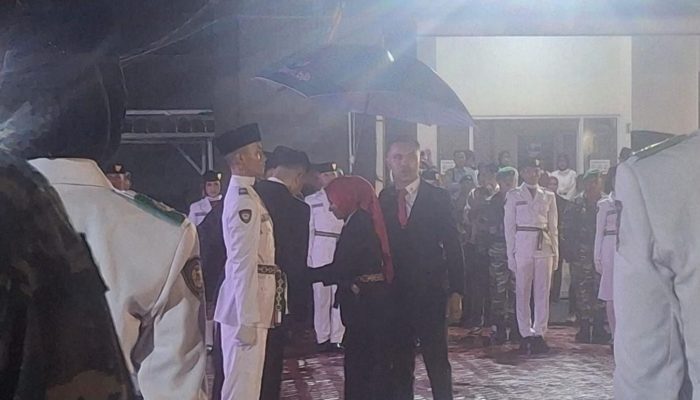 Bupati Pangandaran Kukuhkan Paskibra dibawah Guyuran Hujan