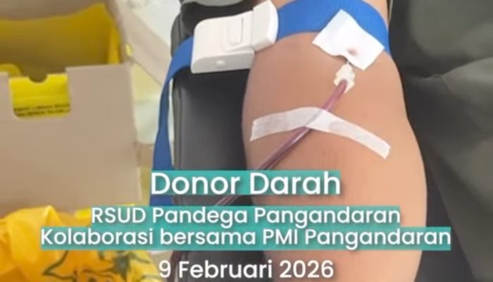 RSUD Pandega Pangandaran dan PMI Pangandaran Gelar Kegiatan Donor Darah